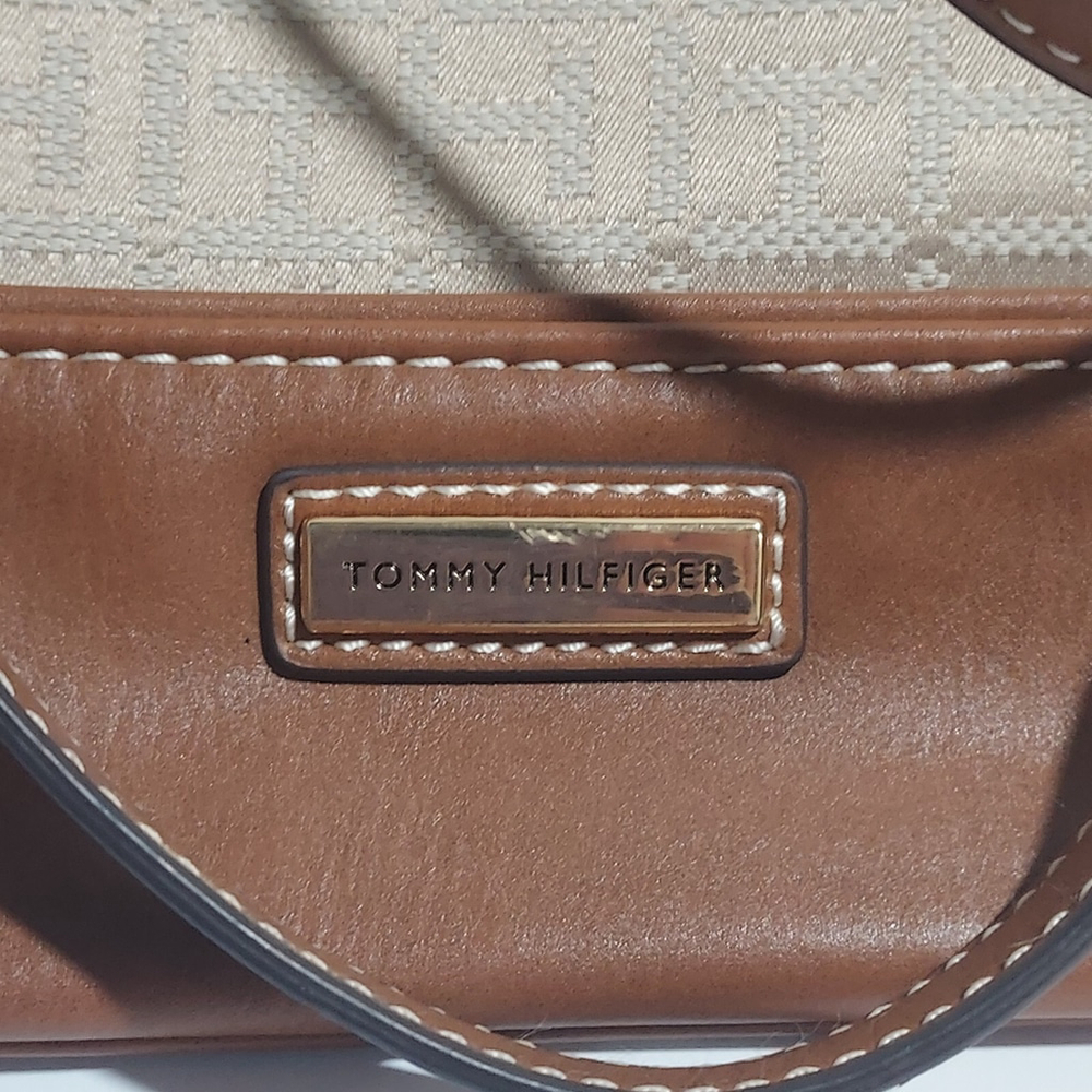 Tommy Hilfiger Womens Purse Tote Shoulder Bag Shopper Handbag Monogram Logo - Picture 2 of 7